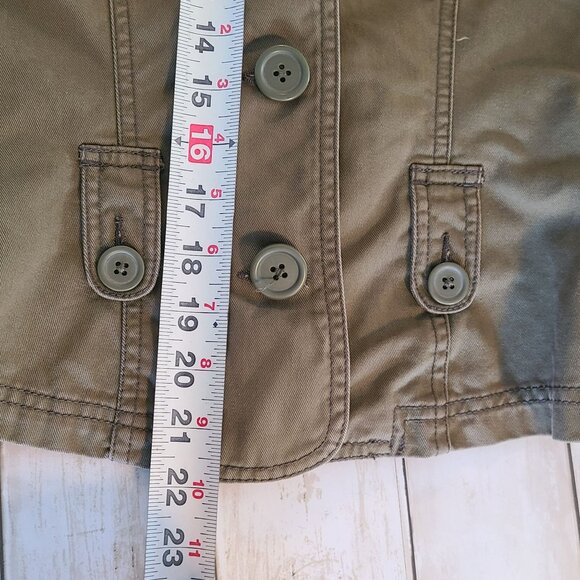 SO Button Down Fitted Jacket Long Sleeve Brown Embroidered Retro Womens Small - Picture 6 of 8